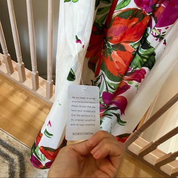 Eliza J Floral Print Chiffon Maxi Dress 4 NWT - Picture 12 of 13